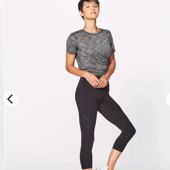 lululemon athletica Pants - Lululemon Speed-Up Running Crop 21" Black Sz 10